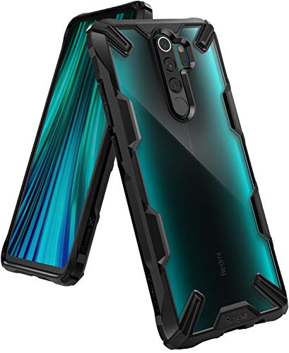 Ringke Fusion-X Diseñado para Funda Xiaomi Redmi Note 8 Pro, Transparente al Dorso Carcasa Redmi Note 8 Pro 6.53" Protección Resistente Impactos TPU + PC Funda para Redmi Note 8 Pro 2019 - Black