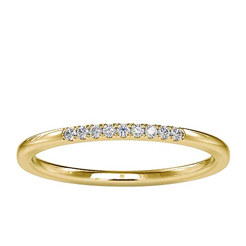 Rosec Jewels 14 quilates oro amarillo round-brilliant-shape IJ Diamond