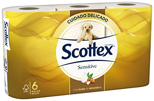 Scottex Sensitive Papel Higiénico, 6 Rollos