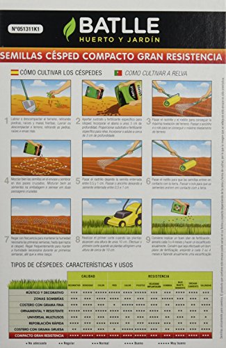 Semillas de Césped - Césped Compacto Gran Resistencia 1Kg - Batlle