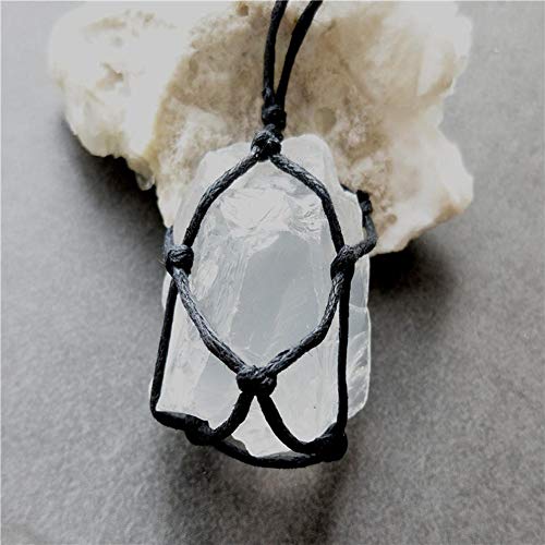 Sliveal Cuarzo Piedra Fluorita Cristal Blanco Transparente Color Primario Rocas Coleccionables Naturaleza Piedra Cruda para Collar Colgante Fabricación Decoración Regalo