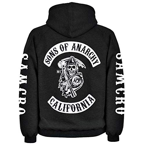 Sons of Anarchy Cremallera Estilo Sudadera con Capucha (S-3XL) 3XL
