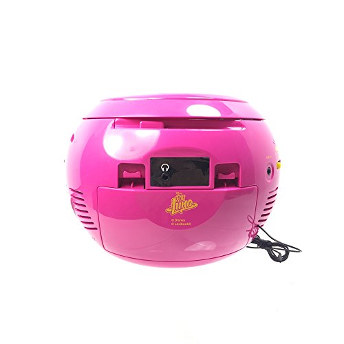 Soy Luna- Disney Reproductor Radio CD, Altavoz Portátil, Rosa (Lexibook RCD102SL) FM, AUX IN, Color