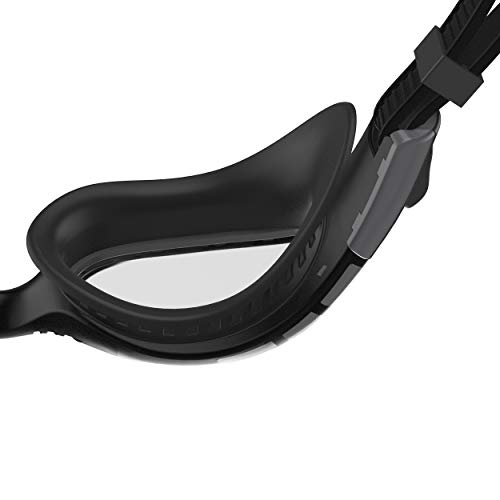 Speedo Futura Biofuse Flexiseal Junior Gafas de Natación, Unisex Adulto, Negro/Gris, Talla Única