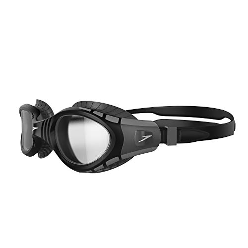Speedo Futura Biofuse Flexiseal Junior Gafas de Natación, Unisex Adulto, Negro/Gris, Talla Única