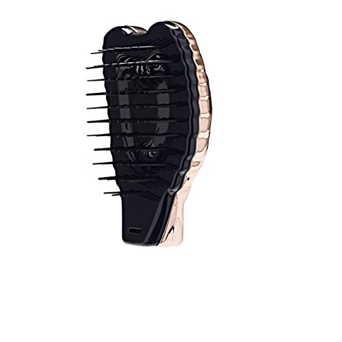 Tangle Angel Pro Serie Compacto Cepillo Desenredante Con Espejo, Oro Rosa Cromo 130 g