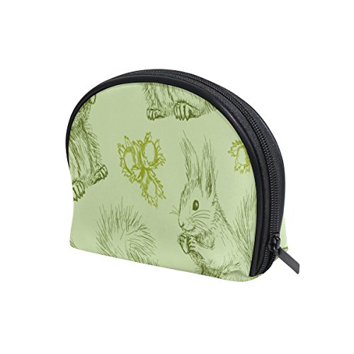 TIZORAX - Bolsa de cosméticos de castaño para viaje, organizador de maquillaje, para mujeres y niñas