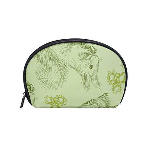 TIZORAX - Bolsa de cosméticos de castaño para viaje, organizador de maquillaje, para mujeres y niñas