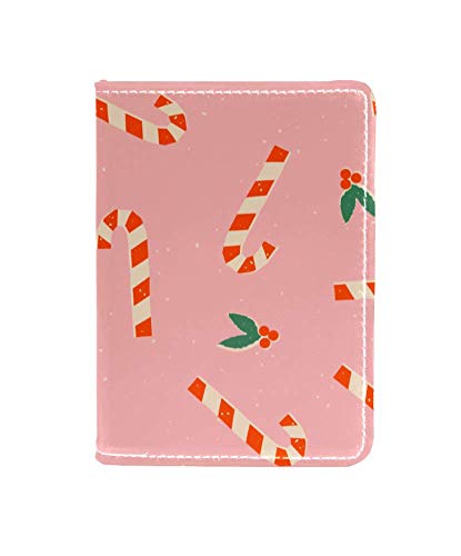 TIZORAX - Funda de piel para pasaporte, diseño de caramelos y bayas de Halloween