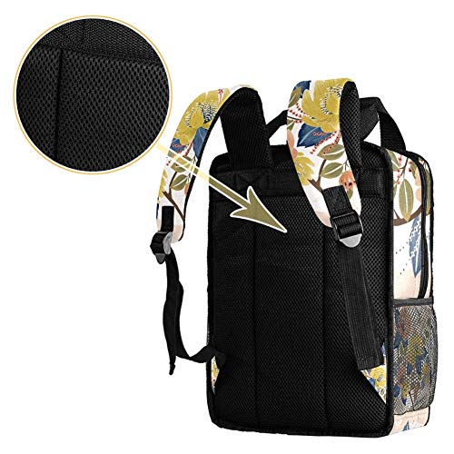 TIZORAX - Mochila para mujer con ramo de flores, para adolescentes, niñas, colegio, colegio, bolsa de libros acolchada, senderismo, bolsas de viaje, casual