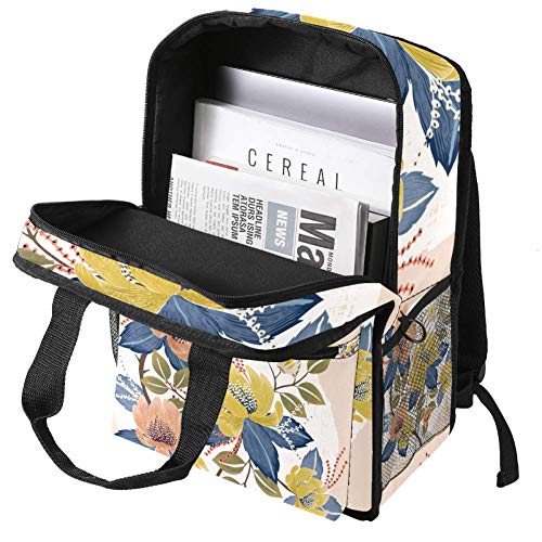 TIZORAX - Mochila para mujer con ramo de flores, para adolescentes, niñas, colegio, colegio, bolsa de libros acolchada, senderismo, bolsas de viaje, casual