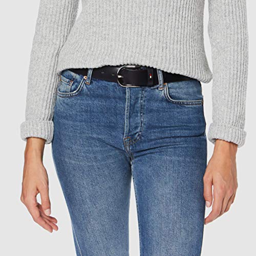 Tommy Hilfiger New Danny Belt Cinturón, Azul (NIGHT SKY 421), 85 cm para Mujer