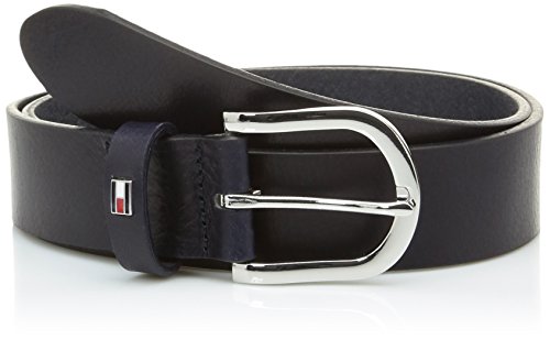 Tommy Hilfiger New Danny Belt Cinturón, Azul (NIGHT SKY 421), 85 cm para Mujer