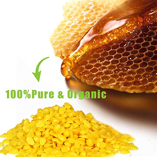 Tonsooze Cera de Abeja Amarilla pura natural Cera para velas, puras Pastillas de Cera de Abeja (453 g.), Ideal para la fabricación de cosméticos, velas, barnices y telas de cera de abeja.