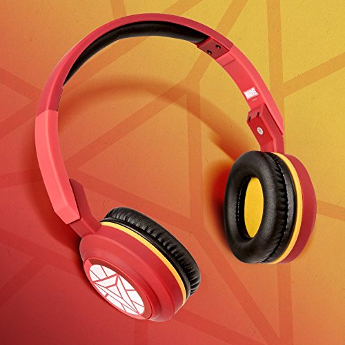 Tribe Marvel - Auriculares on-ear con micrófono I Auriculares Cascos para Iphone, Android, Movil, PS4, XBOX, PC, Computador - diseño Iron man