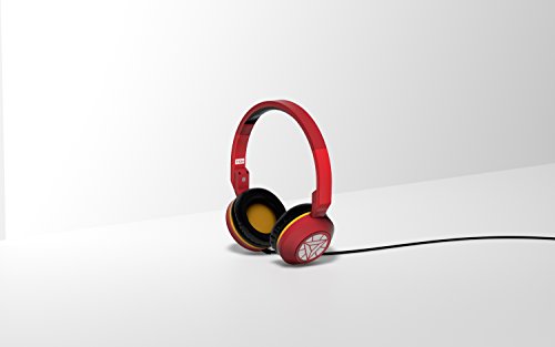 Tribe Marvel - Auriculares on-ear con micrófono I Auriculares Cascos para Iphone, Android, Movil, PS4, XBOX, PC, Computador - diseño Iron man