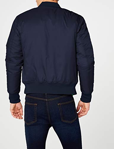 Urban Classics Basic Bomber Jacket, Navy, S para Hombre