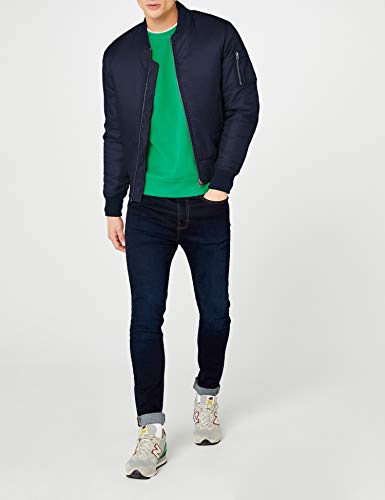 Urban Classics Basic Bomber Jacket, Navy, S para Hombre