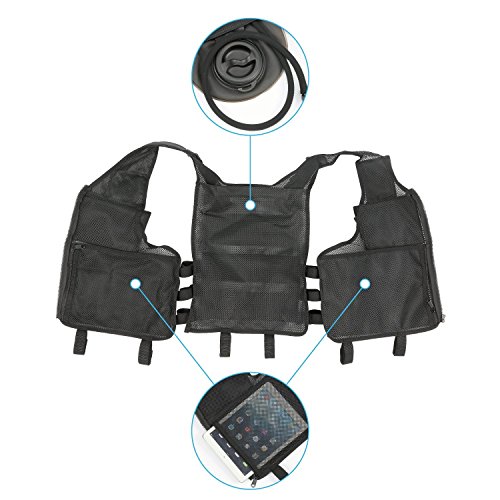 Vemico Chaleco Táctico Airsoft Multifuncional Exterior Ultra Ligero Chaleco Respirable Entrenamiento Combate Misión Especial Operaciones Campo y Ventiladores Militares
