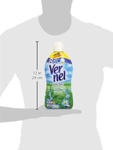 VERNEL Suavizante Concentrado Azul Botella 57 lavados [Pack de 4]