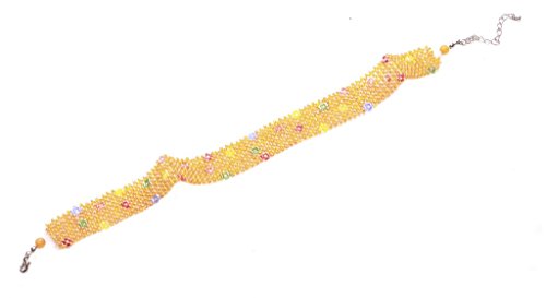 Vibrante & Fun Clementine Naranja y multicolor con cuentas Gargantilla de Flor. (zx130)