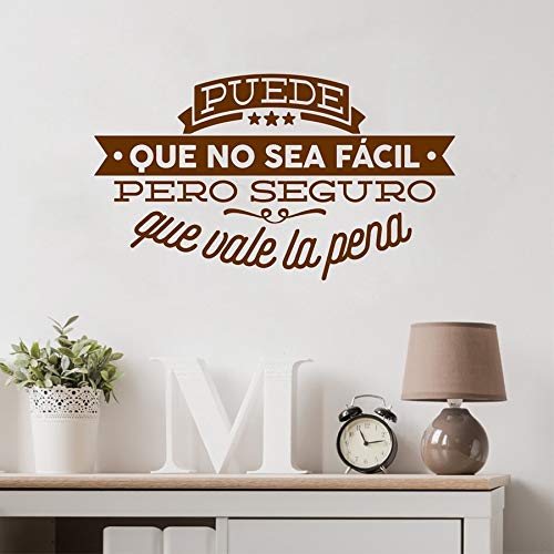 Vinilos decorativos de pared España Citas famosas Frases inspiradoras Tatuajes de pared Pegatinas Decoración de la sala de estar Pegatinas de pared para decoración del hogar A9 70x40cm