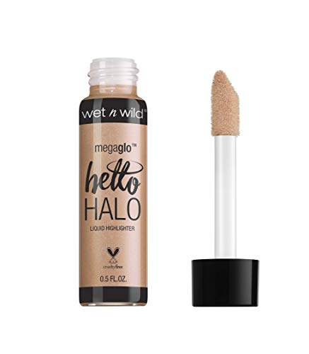 Wet n Wild Megaglo Helo Halo Liquid Highlighter (Guilded Glow)- Iluminador Líquido con Pigmentos Perlados Brillantes - 1 unidad