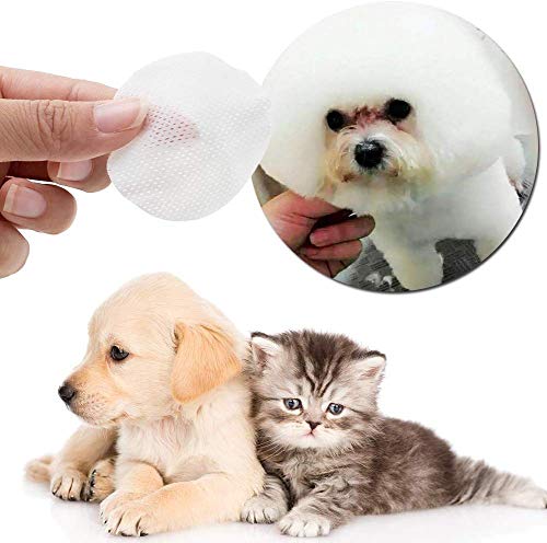 Wipes, Toallitas húmedas, Toallitas para Perros y Gatos, Pet Eye Wet Wipes Cat Tear Stain Remover , Toallitas Limpiadoras para los Ojos de Perros y Gatos, Frescos desodorizantes e hipoalergénicos