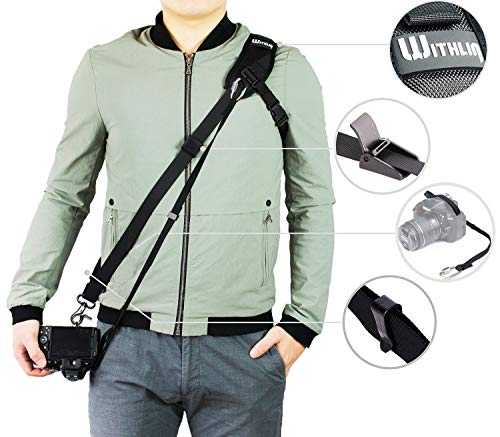 WITHLIN alargadas Profesional Set fotografía - ampliada Bandolera con Cadena de Seguridad para cámaras SLR réflex Digital (Canon Nikon Sony Olympus Pentax, etc) …