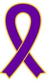 Wristbands Online - Pin para solapa, diseño de lazo morado