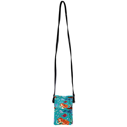 Xingruyun Bolso Bandolera para Celular Pequeño alga sirena Mini Billetera Multifunción Monedero Puede Caber Gafas de sol Teléfono móvil 19x12x2cm