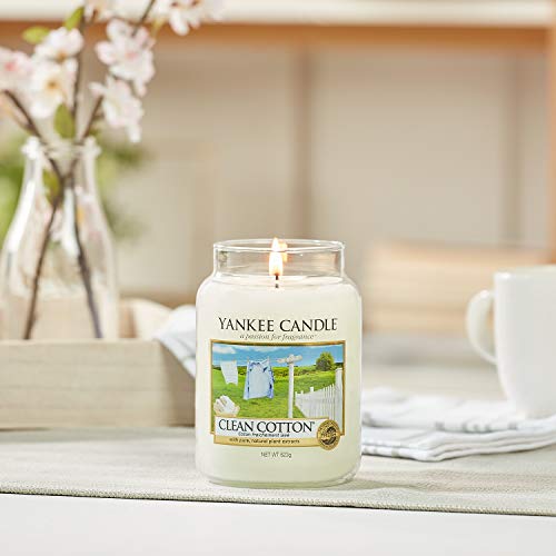 Yankee Candle vela en tarro mediano, Algodón blanco
