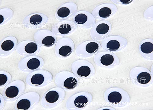 YILONG 100PCS Mix Negro Color Blanco pestañas contoneantes Scrapbooking Manualidades, Manualidades, Ojos de la muñeca de los Ojos saltones temblorosas Doll Eyes Scrapbooking Crafts