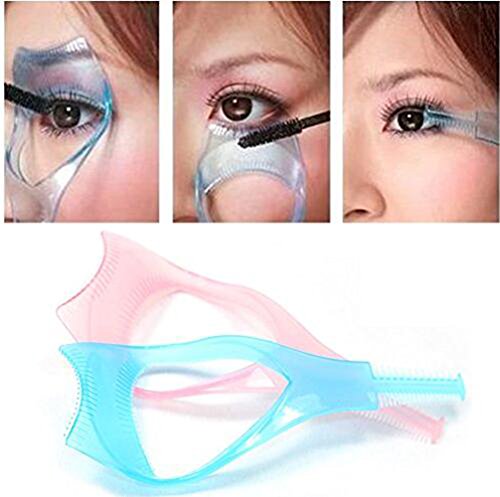 2 herramientas de plástico para pestañas de maquillaje de pestañas superior de pestañas de pestañas inferiores, guía de aplicador con peine de pestañas