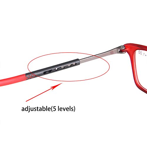 2-Pack Gafas de Lectura Magnéticas Plegables para Hombre y Mujer +2.50(60-64 años) Presbicia Vista Montura Regulable Colgar del Cuello y Cierre con Imán, Negro