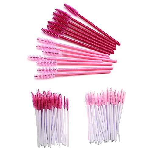 200 Piezas Cepillos Desechables de Máscara de Pestañas,Pestañas de Varitas Rímel Kit de Maquillaje Pinceles