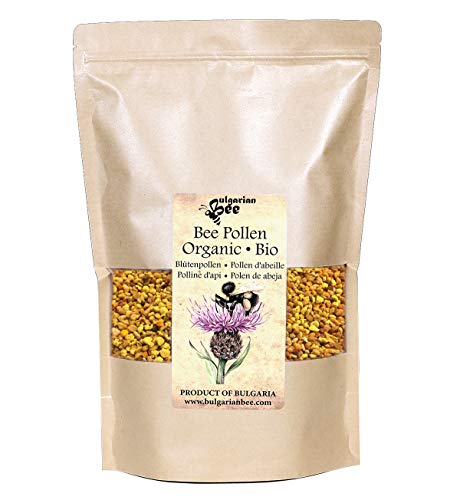 500 g de polen de abeja orgánico recolectado de las flores y hierbas silvestres del bosque, la flora virgen búlgara más variada