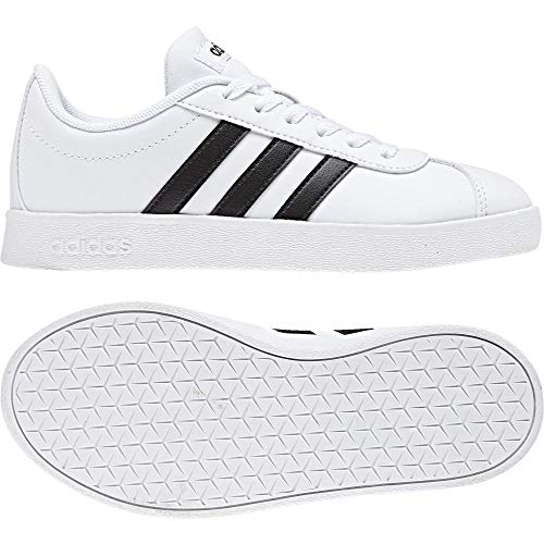 Adidas Vl Court 2.0 K, Zapatillas de deporte Unisex niños, Blanco (Ftwbla/Negbas 000), 36 2/3 EU