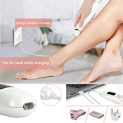 Afeitadora eléctrica FAMATE para mujeres, maquinilla de afeitar eléctrica recargable 3 en 1, depiladora de bikini de afeitadora para damas, depiladora corporal para piernas, uso húmedo y seco