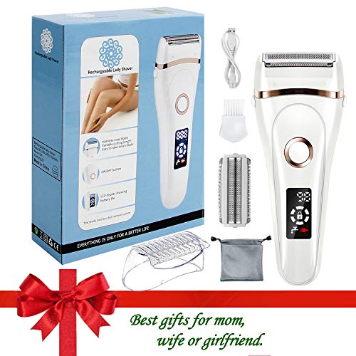 Afeitadora eléctrica FAMATE para mujeres, maquinilla de afeitar eléctrica recargable 3 en 1, depiladora de bikini de afeitadora para damas, depiladora corporal para piernas, uso húmedo y seco