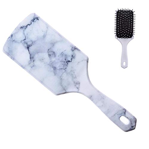 Aisoway Cepillo de Pelo del Peine del Pelo de mármol Paddle Anti estática Cepillo para el Pelo La reducción de la Rotura del Cabello Muy Rizado y de Hombres de Las Mujeres