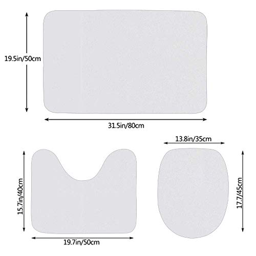 Alfombrillas de baño antideslizantes de 3 piezas con diseño suave de Etro Vector Alfombra de baño lavable + Alfombrilla de contorno + Funda de asiento de inodoro, Alfombra de piso para felpudos Bañera