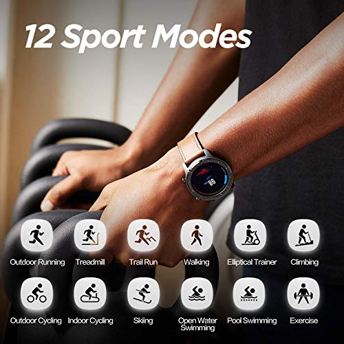 Amazfit GTR 47mm Reloj Smartwatch Deportivo | 20 días de batería | AMOLED de 1.39" | GPS + GLONASS | Frecuencia cardíaca Continua de 24 Horas (Andrid 5.0 e iOS 10.0) - Aluminium Alloy