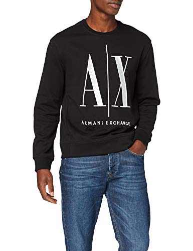 Armani Exchange Icon Sweat Sudadera, Negro (Black 1200), X-Large para Hombre