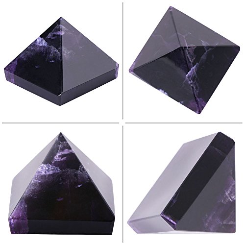 Asixx Pirámide de Amatista, Pirámide de Cristales, Pirámide Representa La Buena Fortuna Y La Mejor Suerte En La Vida, para Decoración, Regalo