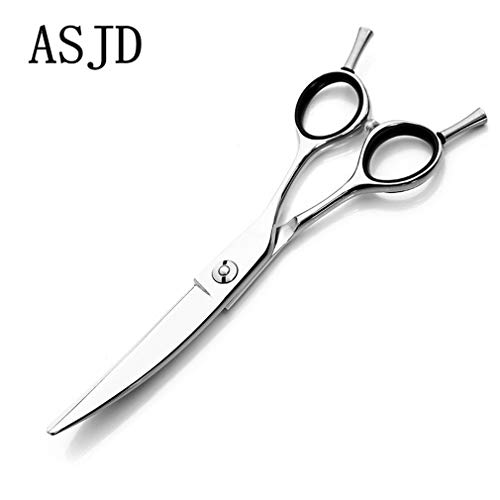 ASJD Tijeras Curvas de peluquería Profesional, Tijeras Curvas de peluquería (6.0 Pulgadas) Tijeras de Adelgazamiento