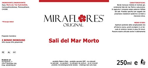 Bandages Mojado Gel de Sal del Mar Muerto 250 ml - Absorción de Gel de vendaje desechable con 30% de sales del Mar Muerto - Contra la celulitis y el Adipe - Desintoxicación y drenaje