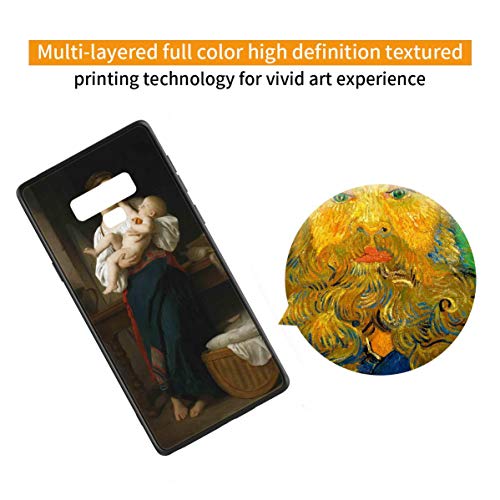 Berkin Arts William Adolphe Bouguereau para Samsung Galaxy Note 9/Caja del teléfono Celular de Arte/Impresión Giclee UV en la Cubierta del móvil(Premieres Curasses)