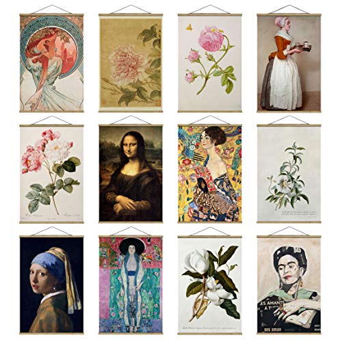 Bilderwelten Kakemono Art Pierre Joseph Redoute Damascene Rose 52.5x35cm Roble