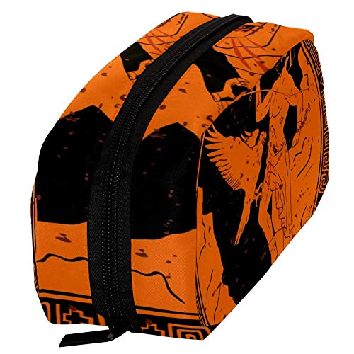 Bolsas de cosméticos TIZORAX Hombre griego antiguo con águila Práctico artículo de tocador Bolsa de viaje Organizador Bolsa de maquillaje para mujeres Niñas